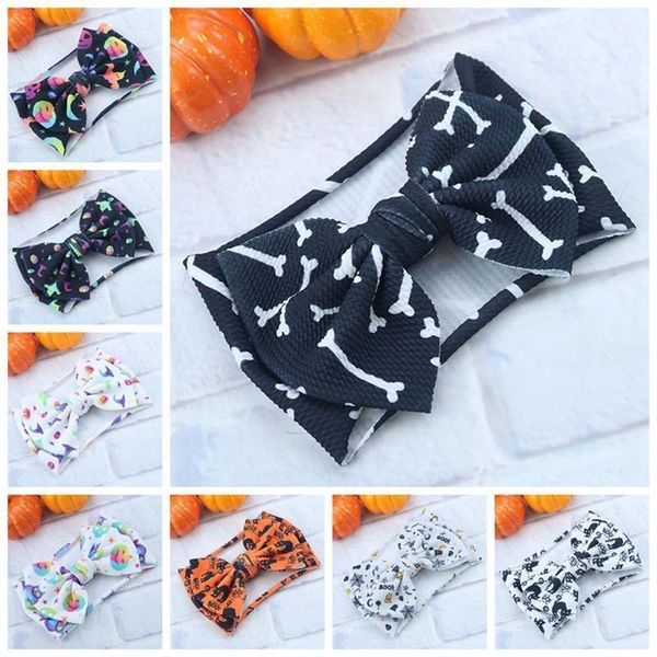 

1pcs halloween hair hand bows girls hairpin print kids hair accessories headbands creative diy headbands1, Slivery;white