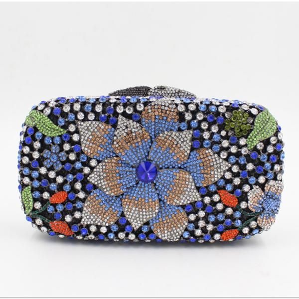 

women flower gold hasp evening bags ladies wedding lovely day clutches party prom clutch bags handbag femininas bolsas mujer red