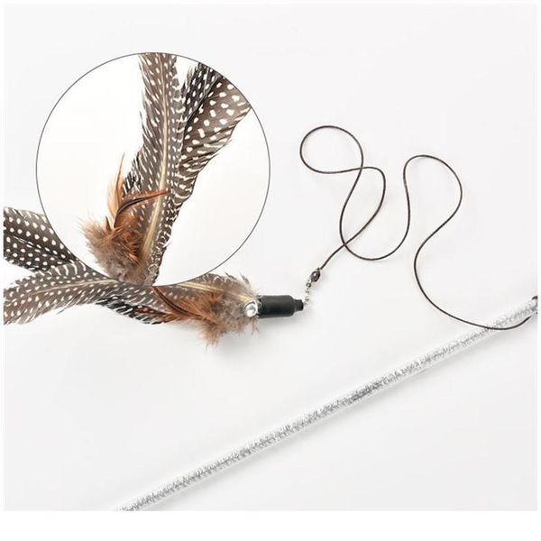 

legendog 1pc cat teaser wand fake feather bell decor cat interactive toy cat training toy pet supplie jllbgr