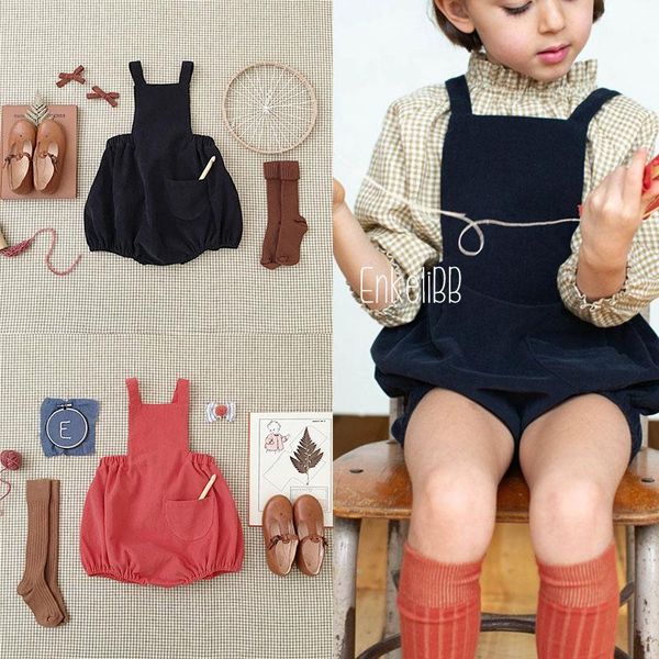 

jumpsuits enkelibb toddler girl bloomers soor ploom kids overall spring summer children european and american stylish one-piece clothing, Blue