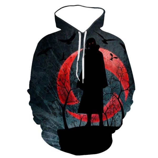 

women naruto anime neck hoodie 3d god new round same mustela couple and men long sleeve fashion sxngg, Black;white
