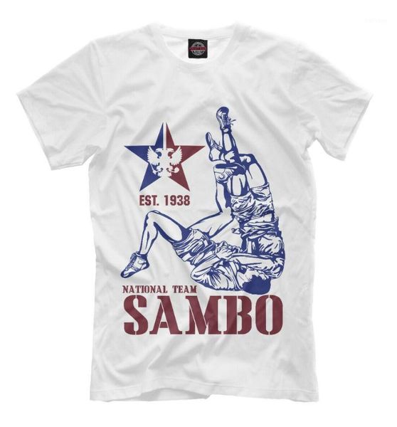 

sambo new t-shirt sport fight sambo russian team sale men round neck cotton casual muscle fit men's t shirts1, White;black