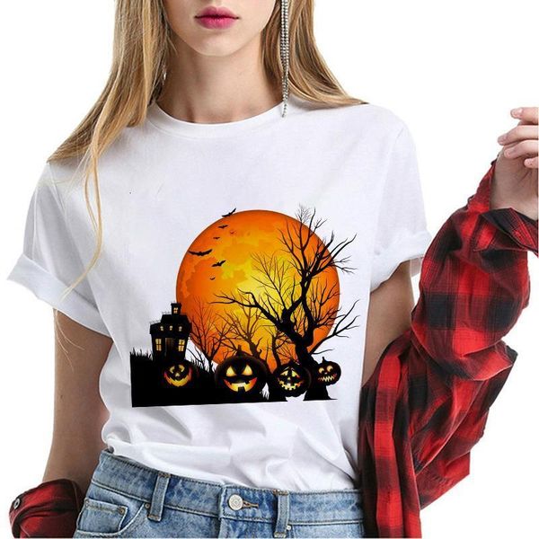 

new halloween printed t shirt women fashion harajuku short sleeve t-shirt white comfortable hipster tshirt clothes