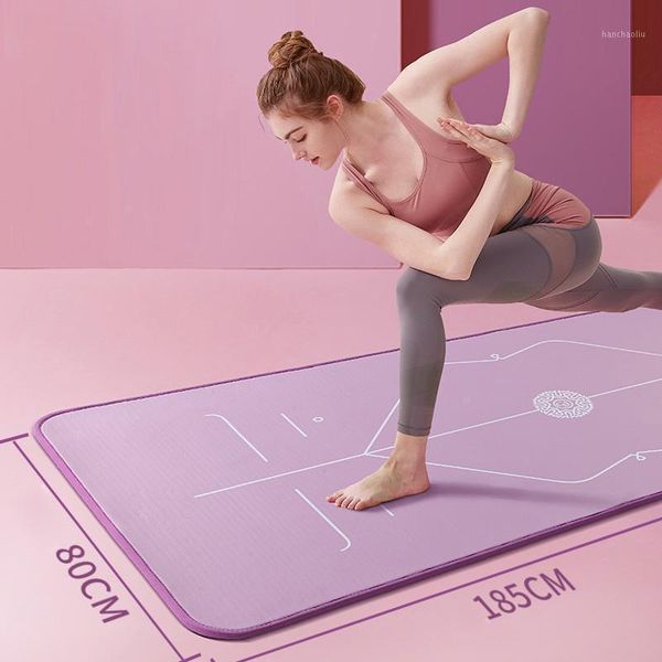 

yoga mats high density mat 185*80cm edging body position line widening, lengthening and thickening 10mm men women non-slip sports1