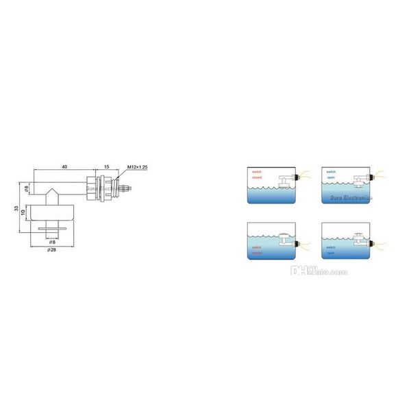 

white pp water level monitor sensor right angle float switches dc 220v liquid level controll qylnbl yh_pack