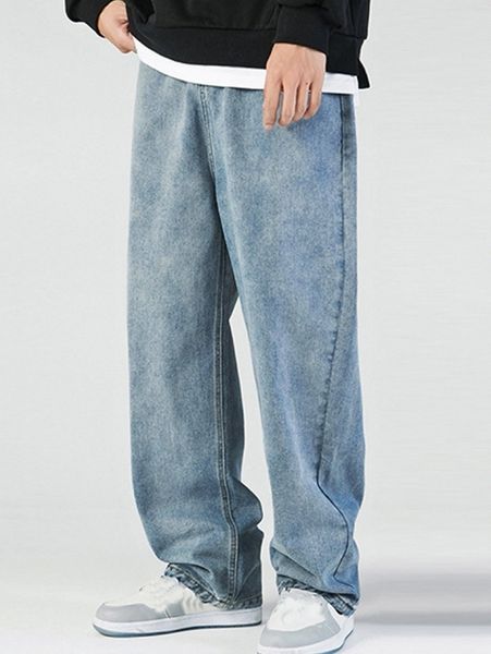 

men solid pocket detail jeans g2np#, Blue