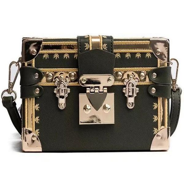 

2020fashion nails box bag female color retro box super bag messenger chic tote ladies clutch flap shoulder hangbags