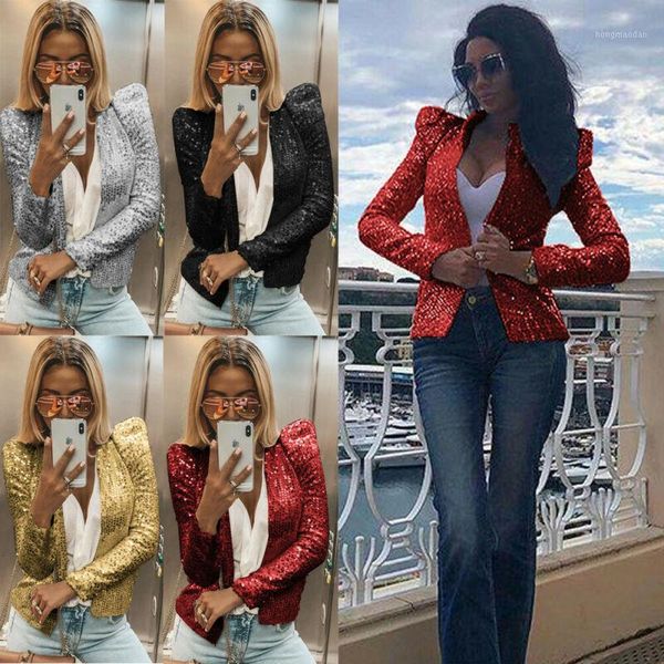 

winter fashion women lady female's coat silver slim suit formal casual jacket coat outwear long sleeve 20201, Black;brown