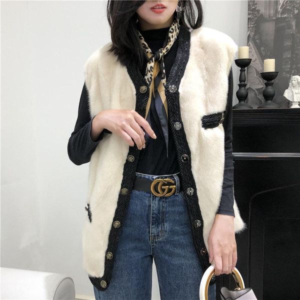 

real fur coat women clothes 2019 new coat parka real fur winter women leather jacket abrigo mujer 7719 yy23361, Black