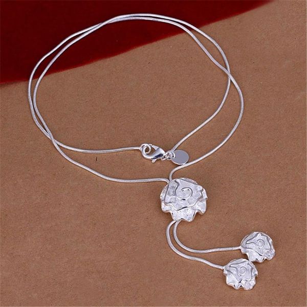 

new listing selling silver color noble luxury refined flowers necklace fashion trends jewelry gifts h sqcwdp