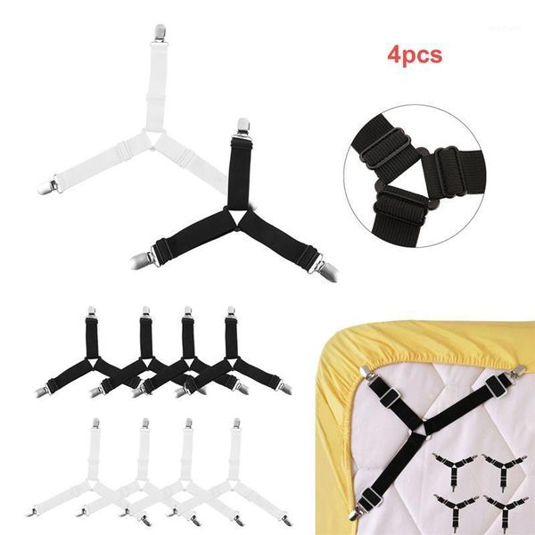 

4pcs elastic bed sheet grippers clip mattress cover blankets holder fasteners slip-resistant belt clips home textiles gadgets1