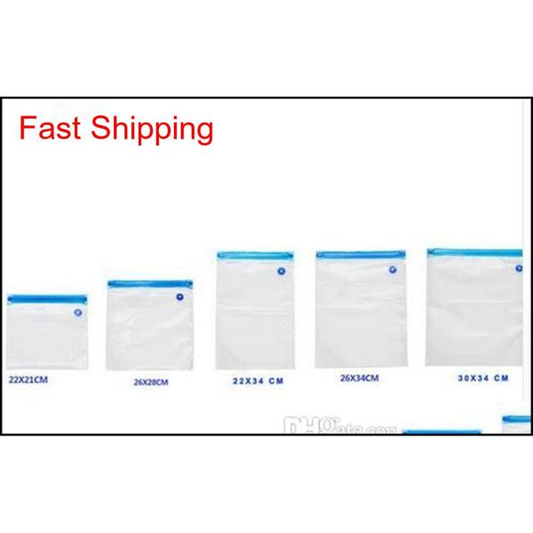 

5pcs vacuum bag food air vacuum compressed bag organizer with transparent sealed storage bags reusable er bags qylqsl mj_bag