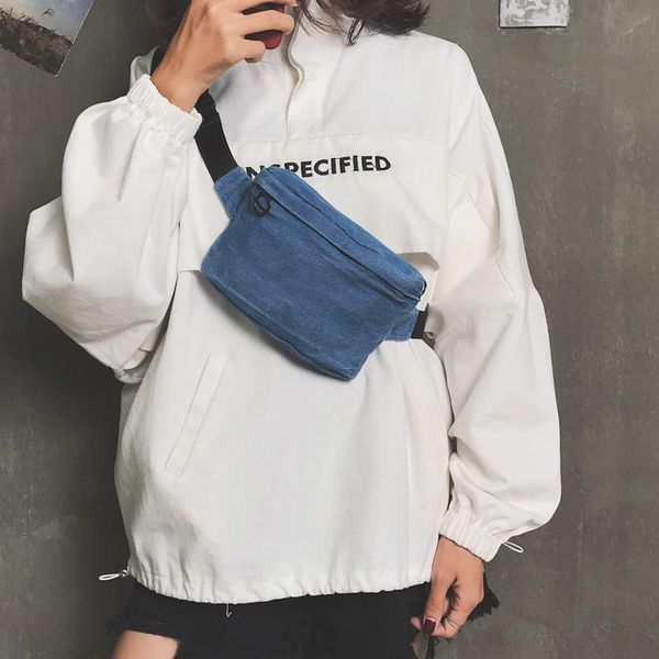 

waist bags hisuely denim pack for women belt chest bag crossbody handbags casual shoulder messenger fanny purse phone