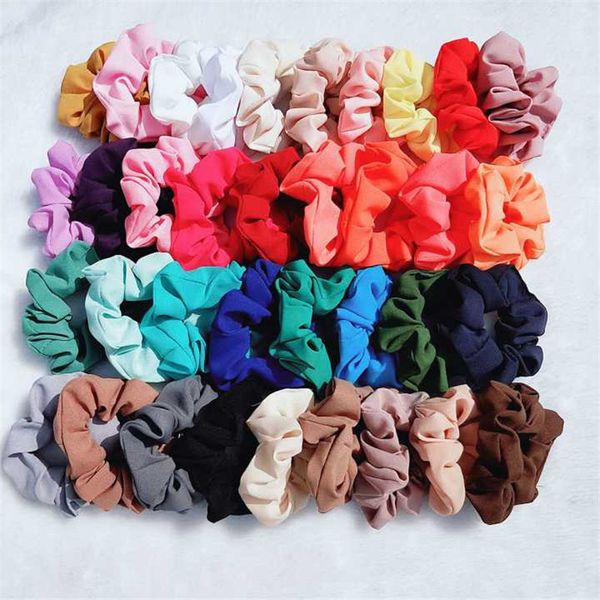 

satin silk scrunchies women elastic rubber hair accessories hairbands girls solid ponytail holder hairties rope