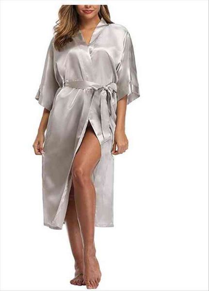 

black women silk rayon robe long lingerie sleepwear kimono yukata nightgown plus size s  l xl, Black;red