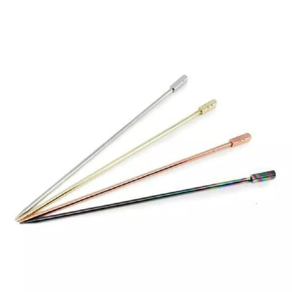 

bbq metal steel skewers martini stainless picks coppery gold cocktail drink stirrer muddler party bar grill tools
