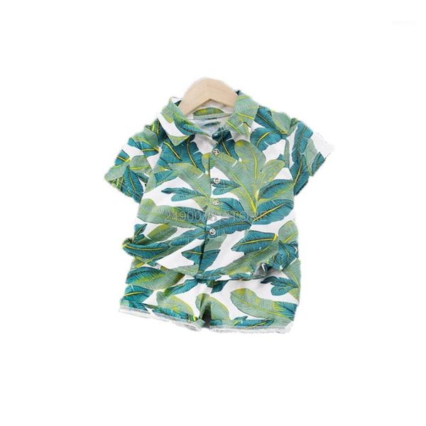

clothing sets 2021 baby boys girls summer comfortable hawaii beach cool shirt +shorts 2pcs set kids children outdoor sports tracksuit1, White