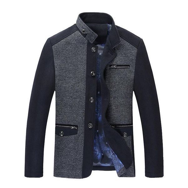 

men's jackets mens sportswear stand collar slim casual button spring autumn coats solid color male bomber fashion, Black;brown