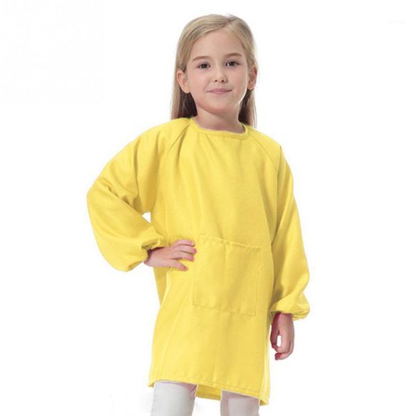 

aprons boys girls kids waterproof painting smock chilrden apron art craft long sleeve apron1