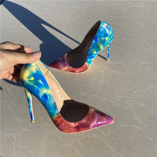 

2020 keshangjia spring and autumn fashion high heels color stitching wedding shoes dancing party women's high heels c0202, Black