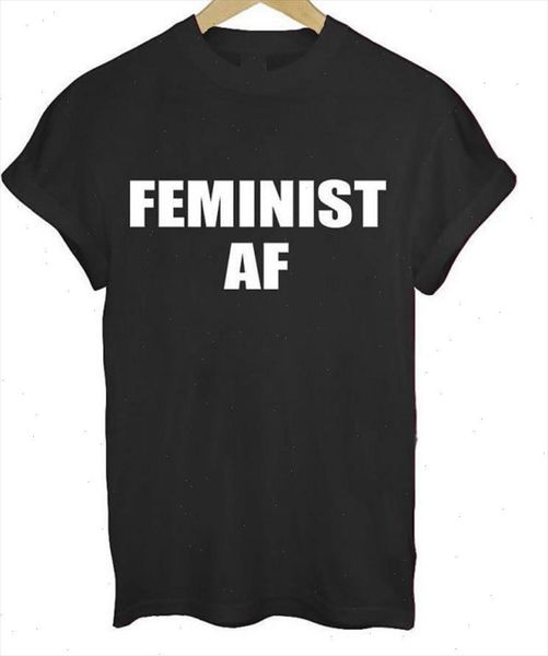 

feminist af letters print women tshirt cotton casual funny t shirts for lady tee hipster drop ship z 375, White