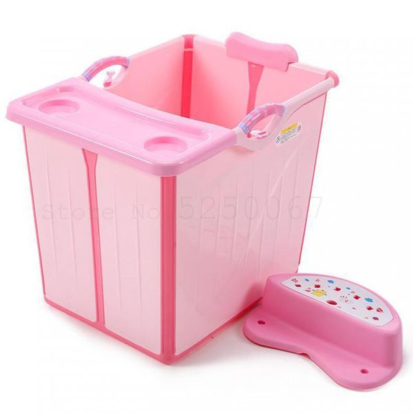 

bathing tubs & seats baby bath barrel children's bucket swimming pool tub can sit lie folded home plus size