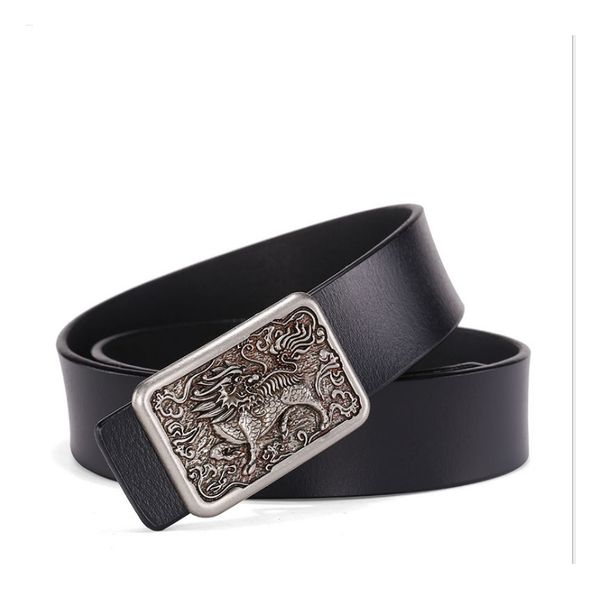 

2021 new belts men brand smooth buckle male strap for business casual jeans waistband ll2k, Black;brown
