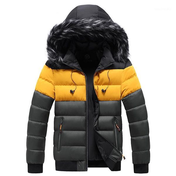 

men's down & parkas parka men's winter jacket cotton padded puffer men fashion zipper up plus size 4xl 5xl1, Black
