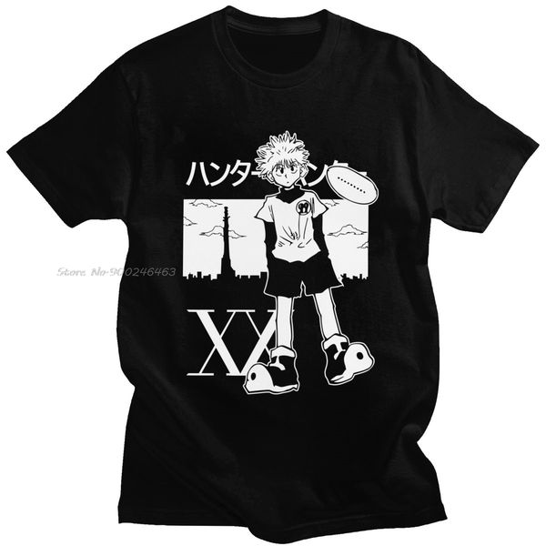 

classic ga killua zoldyck crewneck short sleeve hunter x hunter graphic pure regular fit tee hooded sweatshirt hoodie men t shirt