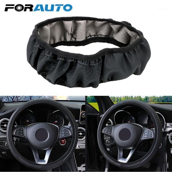 

forauto universal car steering wheel cover skidproof embossing leather anti-slip auto steering- wheel covers1