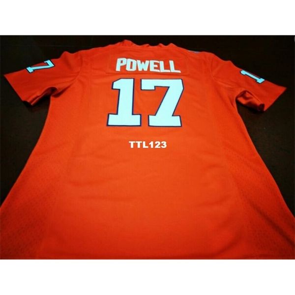 

3740 clemson tigers #17 cornell powell orange white college jersey or custom any name or number jersey, Black