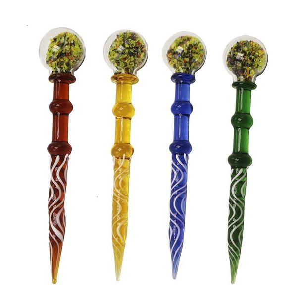 

colorful 5 inch glass dabber quartz banger nail bowls wax herb dab tool thick pyrex glass ball carb cap dabber