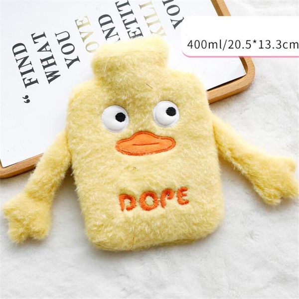 

cute pvc stress pain relief therapy water bottle bag with knitted soft cozy cover winter warm heat reusable hand warmer bbyuey