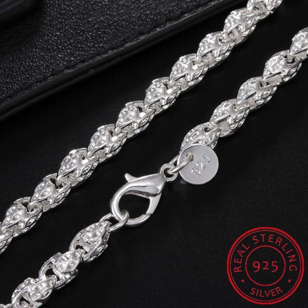 

new 925 sterling silver 20 inch 5mm faucet chain necklace for woman man fashion wedding birthday jewelry gift