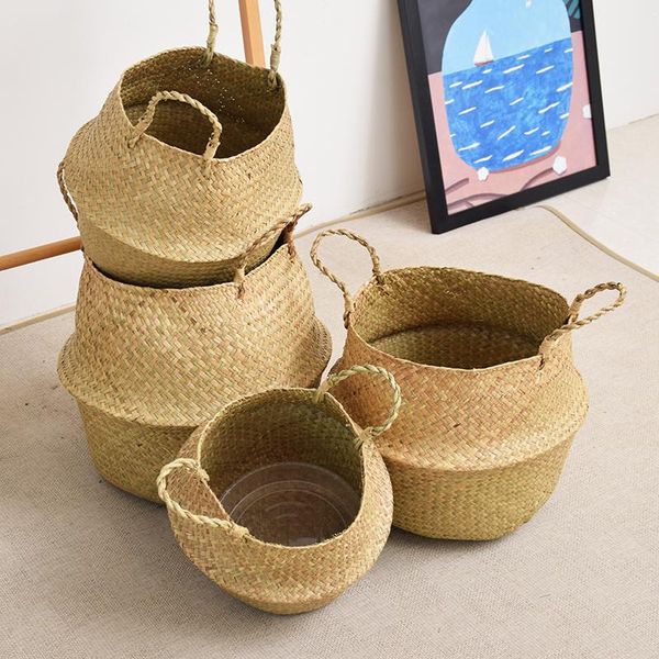 

storage baskets basket for flower arranging rattan portable retro bamboo home living room decoration plant