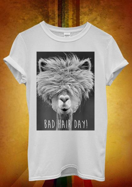 

sport bad hair day llama lama hipster men women t shirt vest 329 new t shirts funny tee new funny