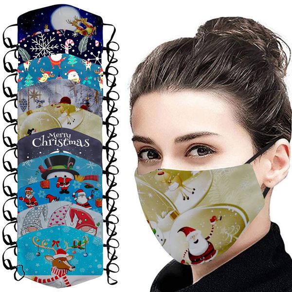 

zdoll printed mouth decoration for mask face christmas party fashion reusable masks