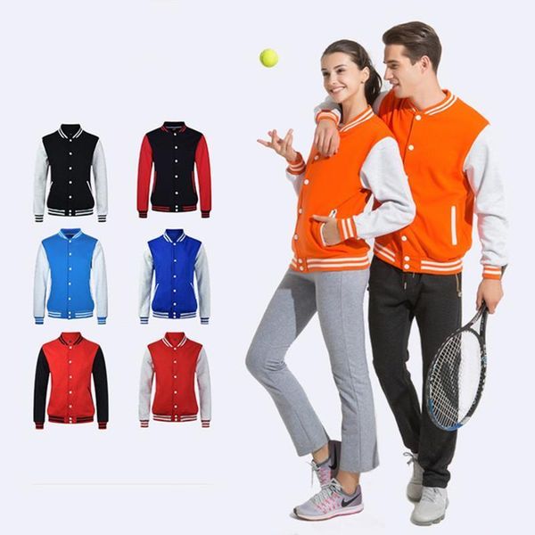 

new men women baseball uniform spring autumn fashion patchwork single-breasted baseball jacket couples casual outerwear coats1, Black;brown