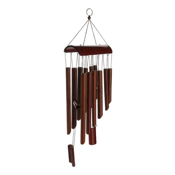 

decorative objects & figurines natural handmade bamboo tube wind chime bell for outdoor indoor home garden patio tree decor ornaments