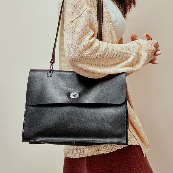 

ladies elegent bag genuine leather women shouder bags cross body girls messenger bag women work briefcase handbag brand