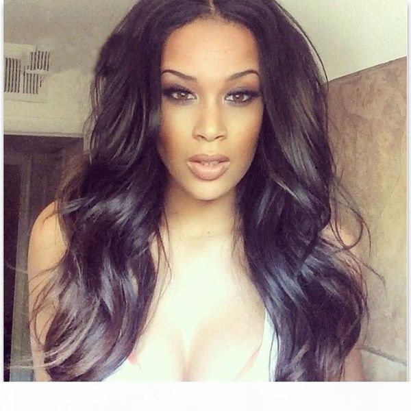 

glueless silk full lace wigs brazilian hair full lace human hair wigs body wave for black women, Black;brown