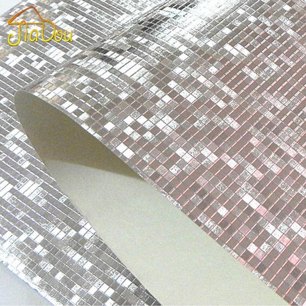

wholesale- luxury glitter mosaic wallpaper background wall wallpaper gold foil wallpaper silver ceiling wallcovering papel de parede1