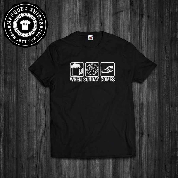 

короткие рукава хлопок мужской одежды тенниска когда воскресенье приходит casuals ultras пиво футбола tee тенниски магазин спортивного капюш