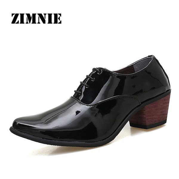 

zimnie brand sell classic men pointed toe dress shoes mens business party wedding dress shoes formal men, Black