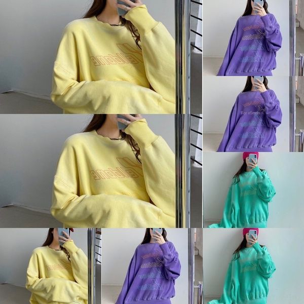 

hw3ls париж 2020-х года показывают цвет we11] 4 стиля корейского стиль экран пули радуги свитер с длинным рукавом sweaterletter имеющегося с, Black