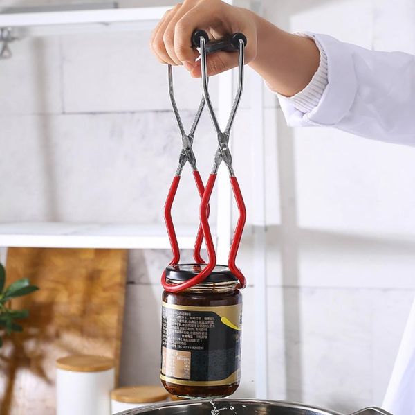 

3pc kitchen canning jar lifter tongs stainless steel jar lifter with grip handle cooking spoon rests pot clips wmtvhl bdesybag