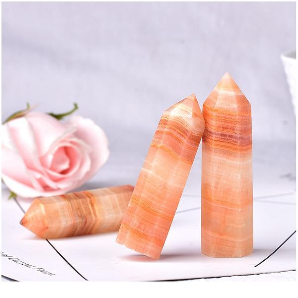 

1pc natural crystal point red afghan jade healing obelisk quartz tower wand ornament for home decor reiki energy stone qyltoq, Black