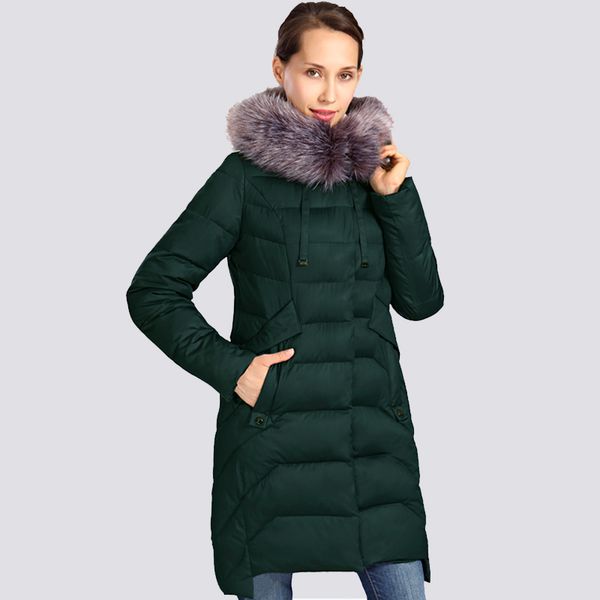 

2020 new winter jacket women plus size fur collar long womens winter coat thick warm down jackets parka outwearx1016, Black;brown
