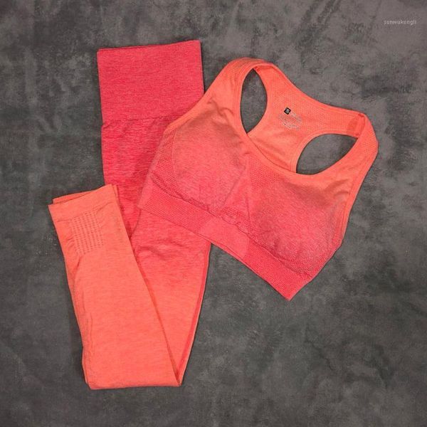 

yoga outfits sport outfit for women gym set fitness clothing +sports bra 2 piece running wear1, White;red