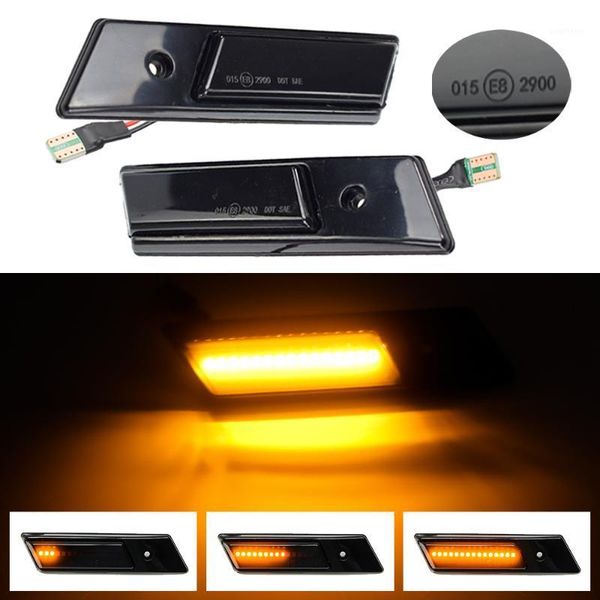 

2 pieces led dynamic side marker turn signal light flashing indicator for 3 5 7 series e32 e34 e36 1990-19961